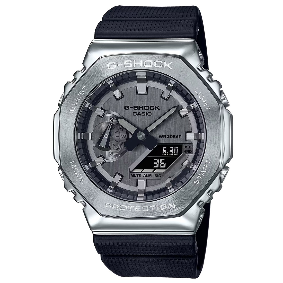 G-Shock Watches x Star Wars The Mandalorian and Grogu GM2100-1ASW Watch (silver)