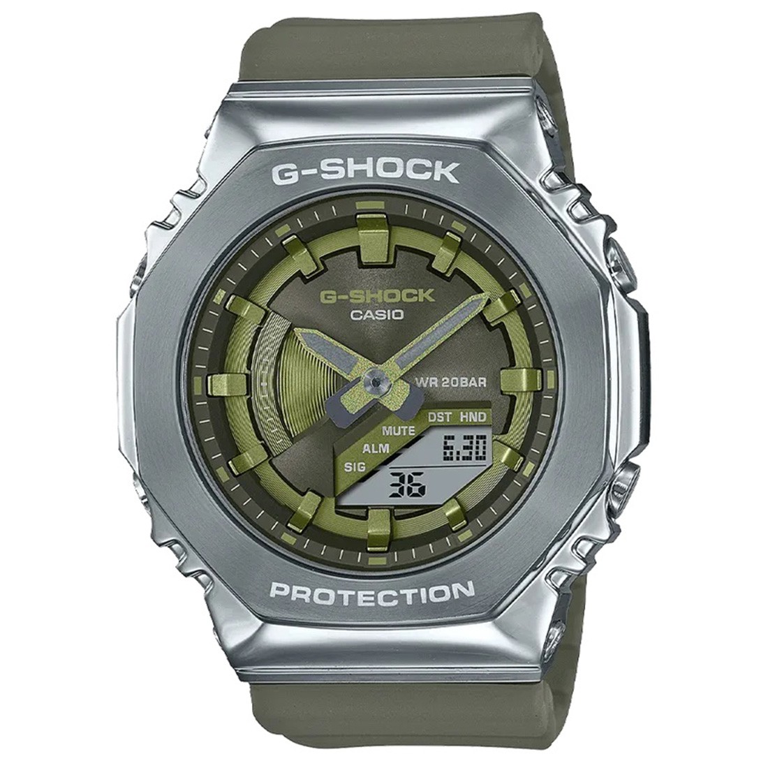 G-Shock Watches GMS2100-3A Watch (silver / green)