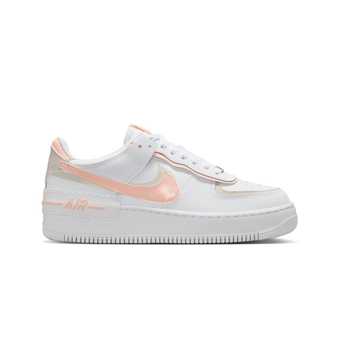 Nike Women Air Force 1 Shadow (white / washed coral-lt orewood brn-white)