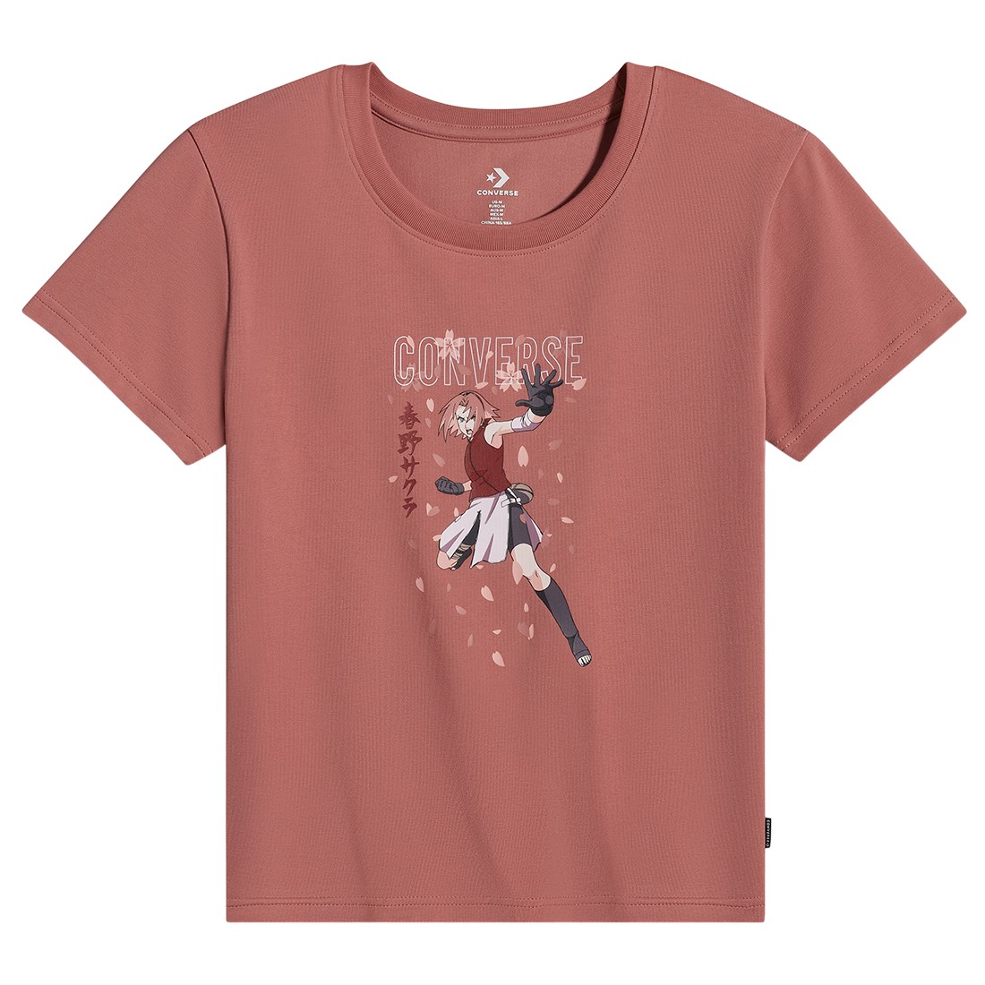 Converse x Naruto Women Baby Tee (brown / light saddle)