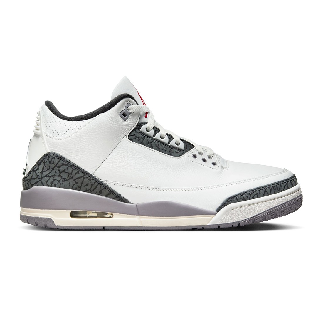 Air Jordan 3 Retro Cement Grey Men (summit white / fire red-cement grey-black)