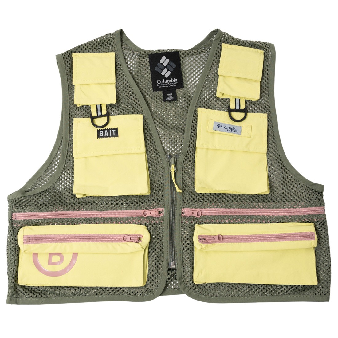 Columbia Sportswear Co Light Army Green Fly Fishing Vest Unisex S/M  Excellent