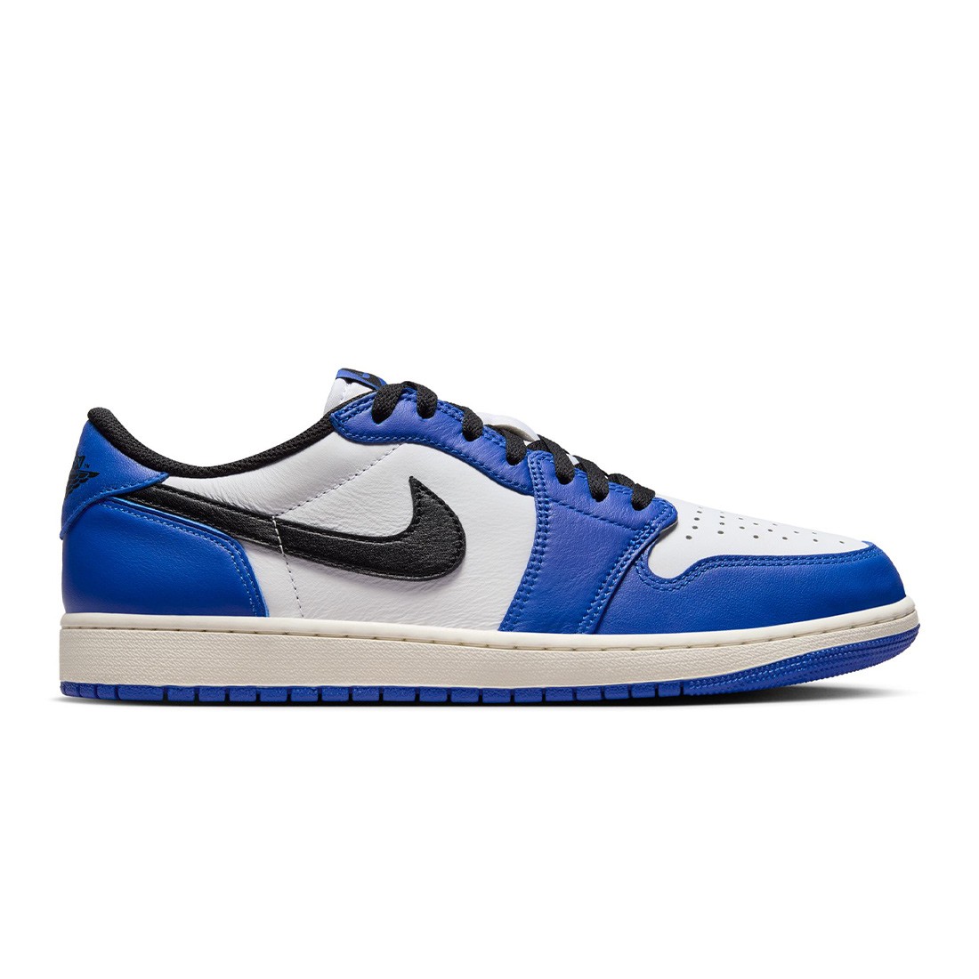 Air throw jordan 1 Low OG Men (white / black-game royal-sail)