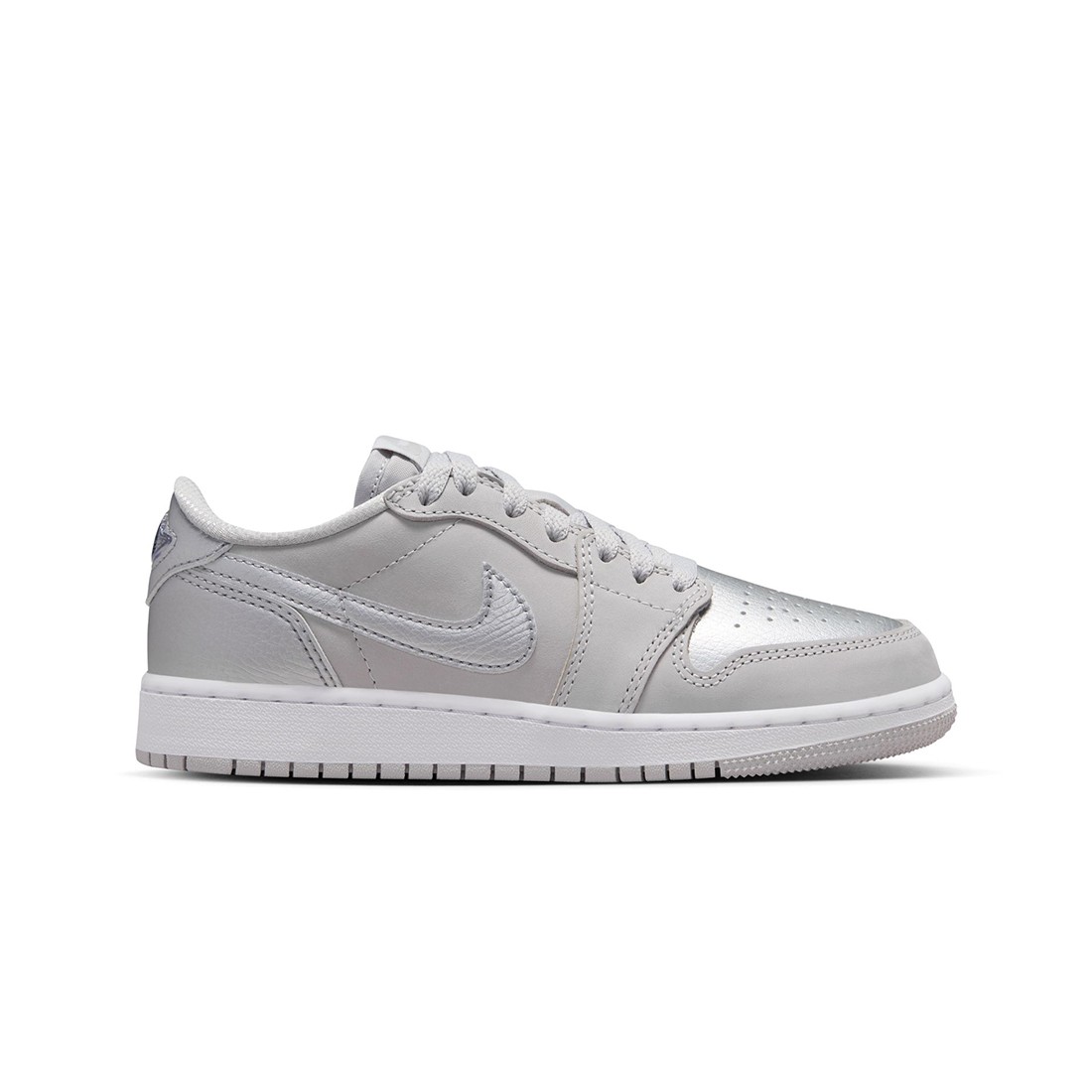 Air Jordan 1 Low OG Big Kids (neutral grey / metallic silver-white)