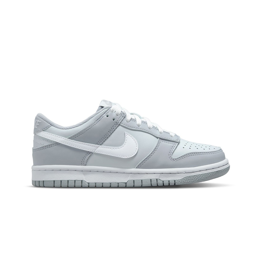Nike Big Kids Dunk Low (pure platinum / white-wolf grey)