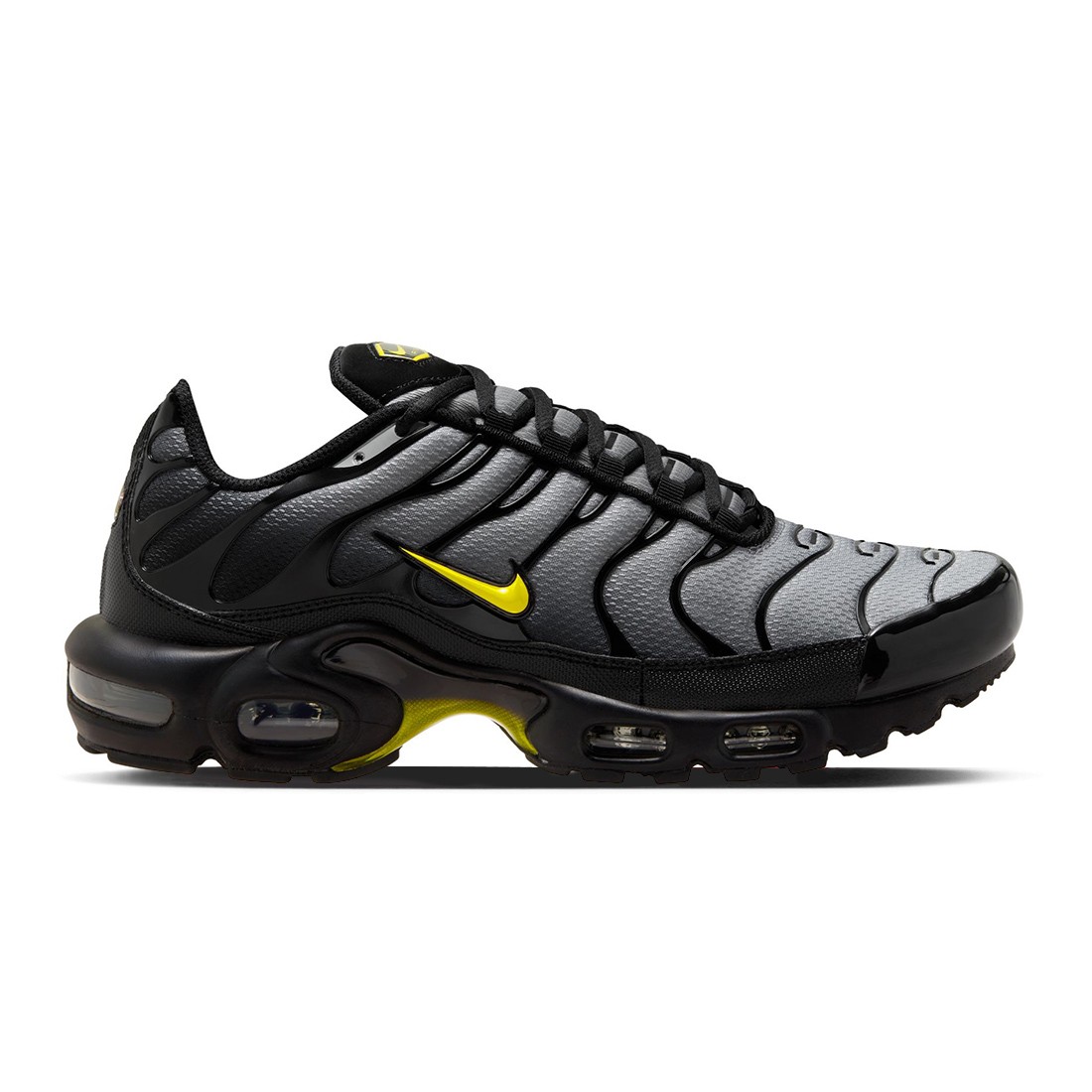 Nike Men Air Max Plus (black / opti yellow-wolf grey)