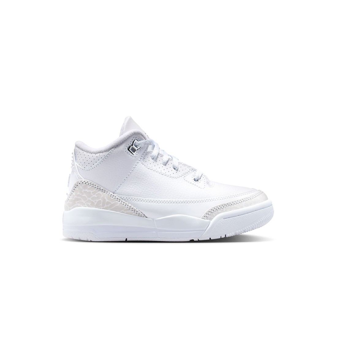Jordan Little Kids 3 Retro (white / metallic silver-white)