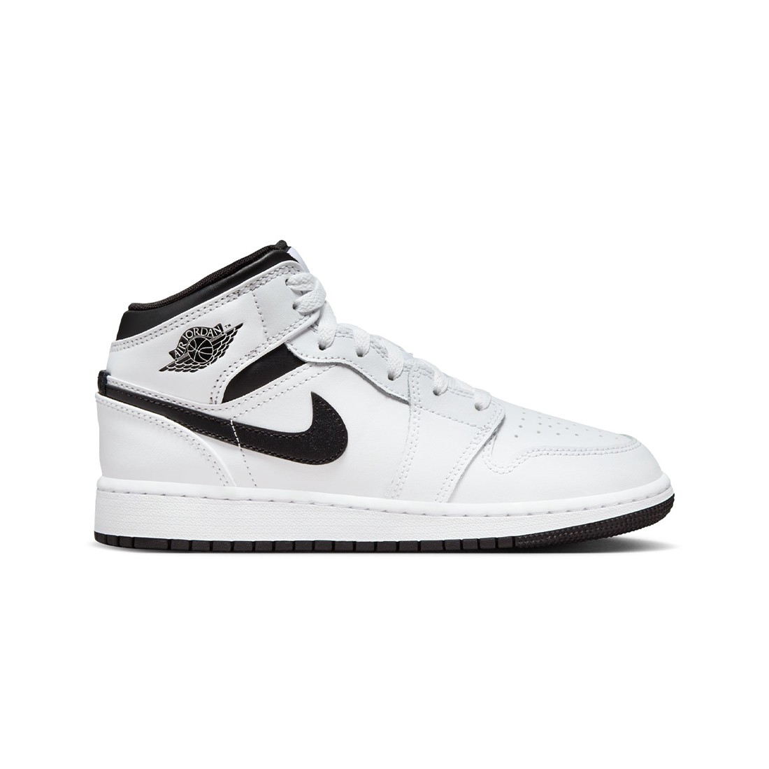 Air Jordan 1 Mid Big Kids (white / black-white-black)