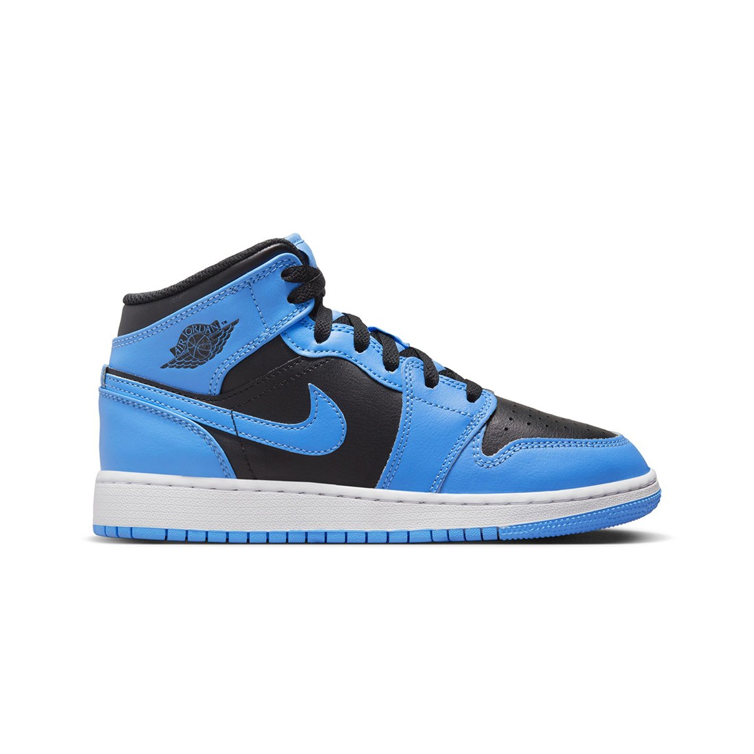 Air Jordan 1 Mid Big Kids (university blue / black-white)