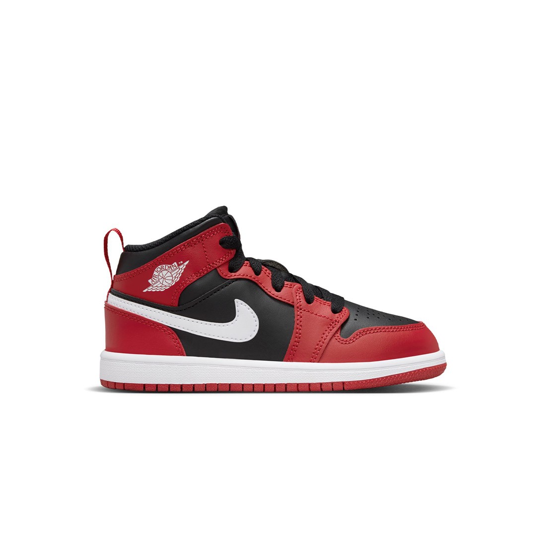 Jordan Little Kids 1 Mid (black / white-gym red)