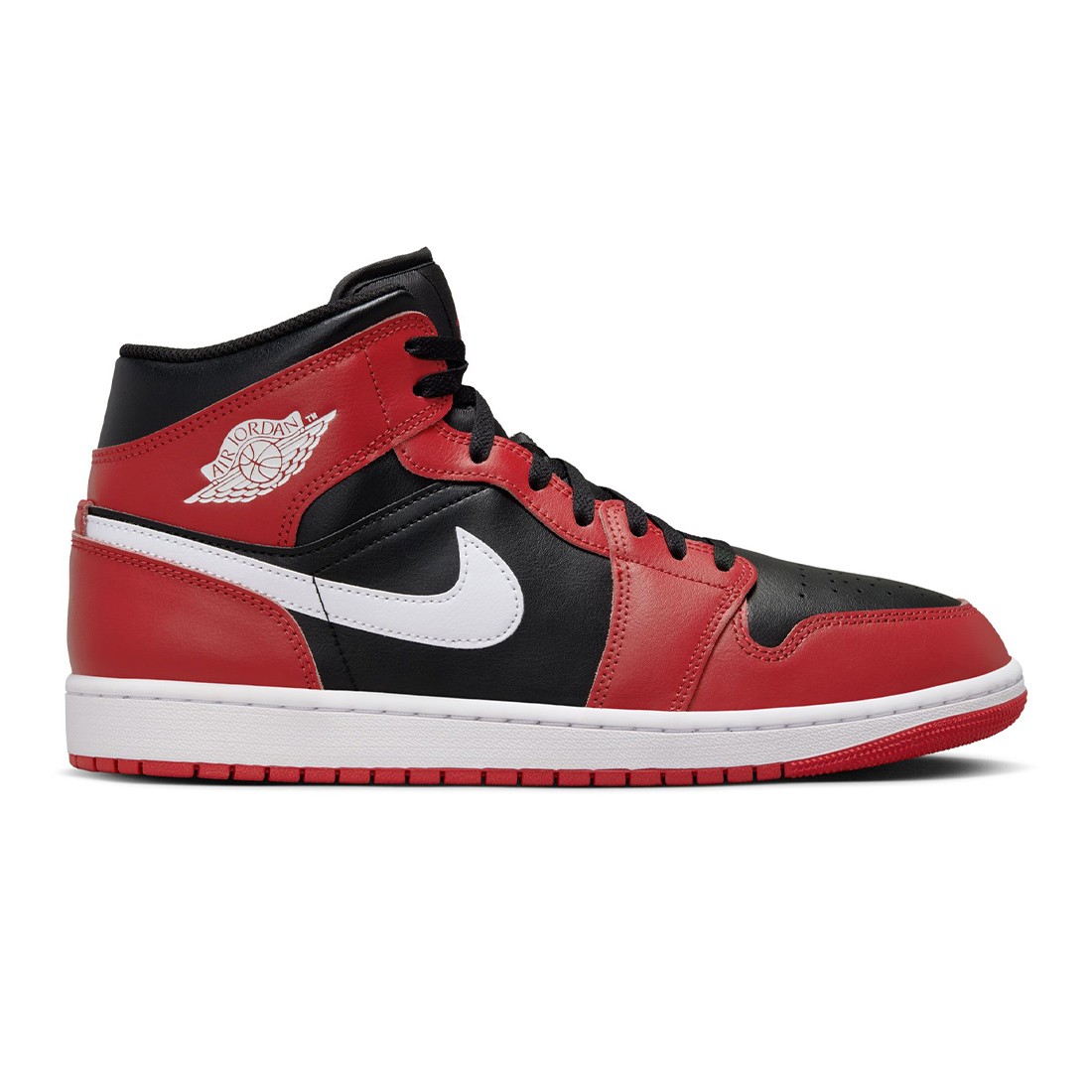 Air Jordan 1 Mid Men (black / white-gym red)