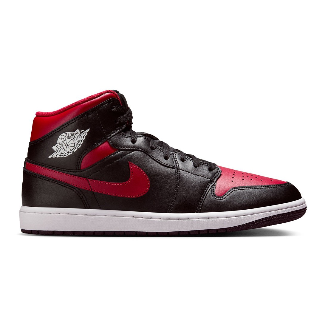 Air Jordan 1 Mid Men (black / varsity red-summit white)