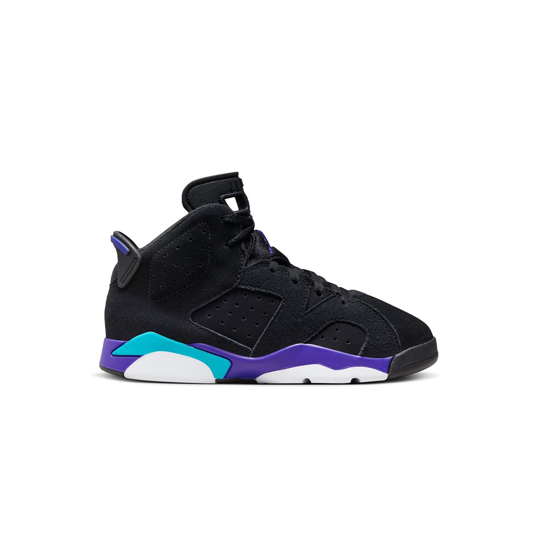 Jordan Little Kids 6 Retro (black / bright concord-aquatone)