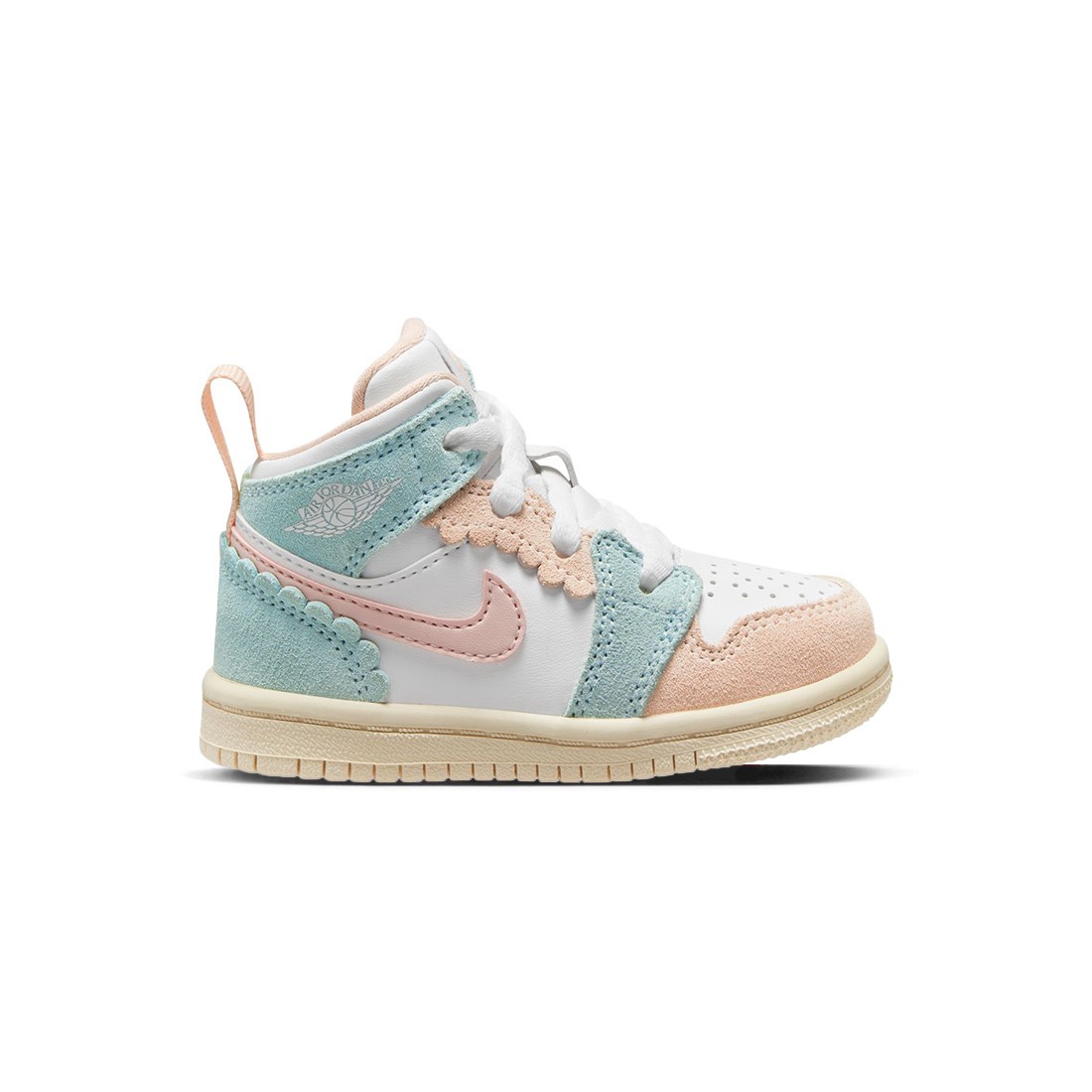 jordan toddlers jordan 1 mid se white pink oxford jade ice guava ice