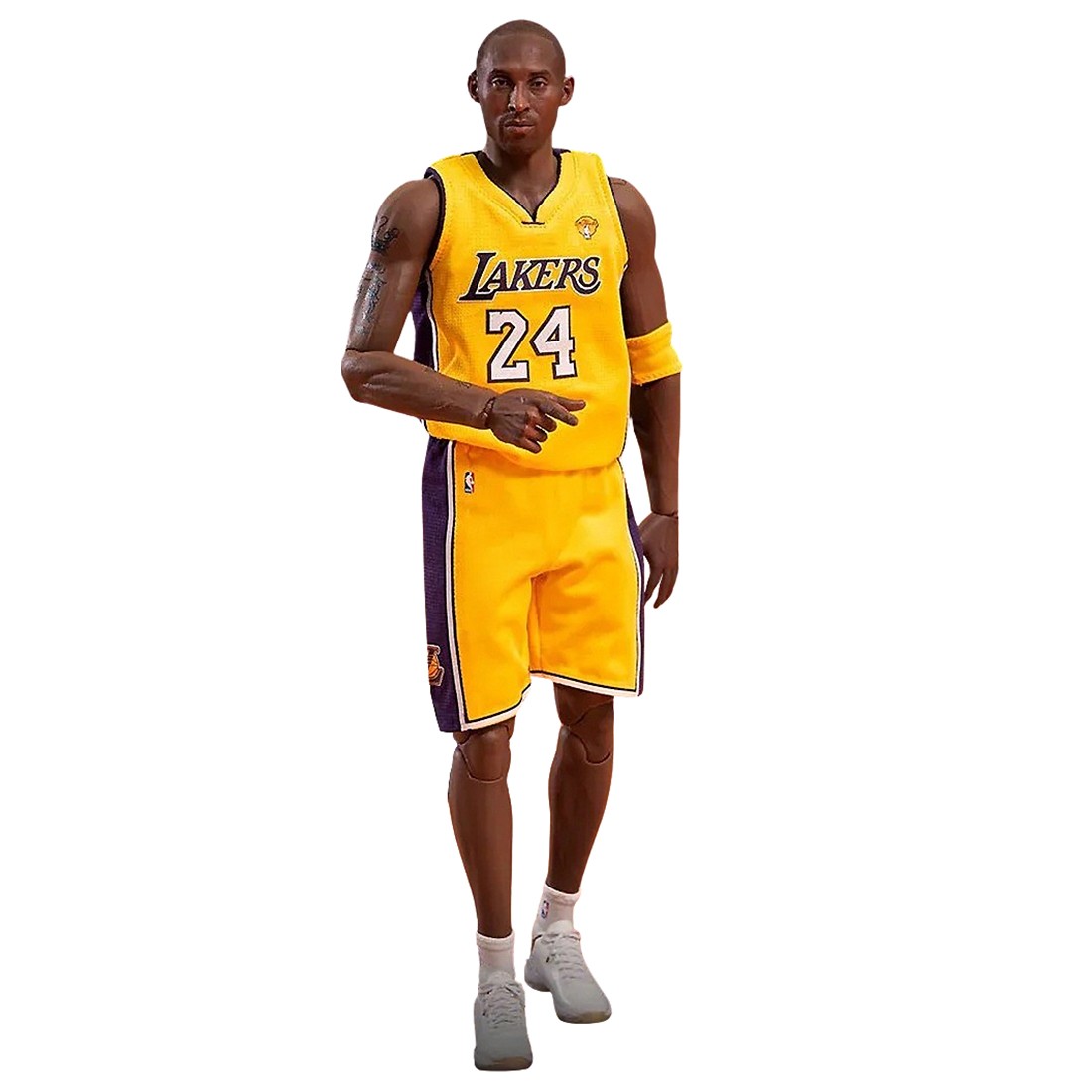 NBA x Enterbay LA Lakers Kobe Bryant 242010 Real Masterpiece 1/6 Scale Figure (yellow)