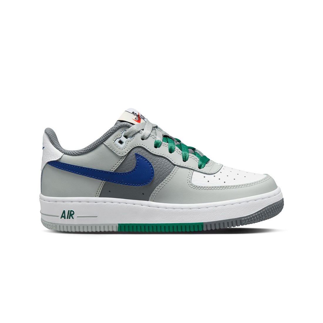 Nike Big Kids Force 1 Lv8 2 (light silver / deep royal blue-white)