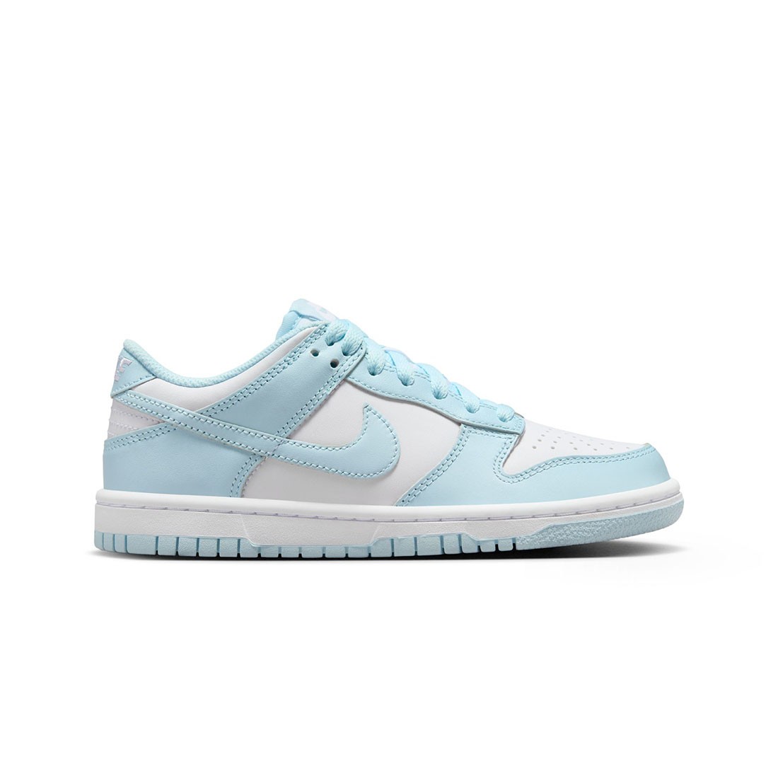 Nike Big Kids Dunk Low (white / glacier blue)