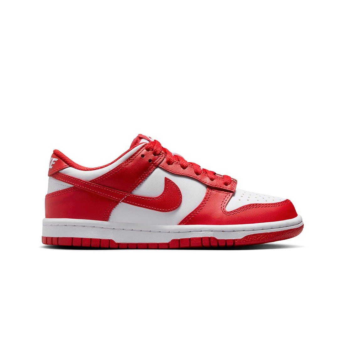 Nike Big Kids Dunk Low (white / university red)