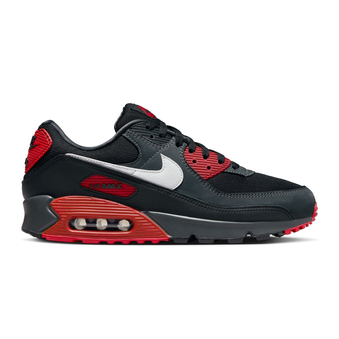 nike men air max 90 anthracite summit white black mystic red