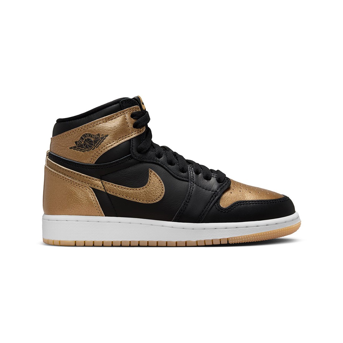 Air Jordan 1 High OG Big Kids (black / metallic gold-sail)