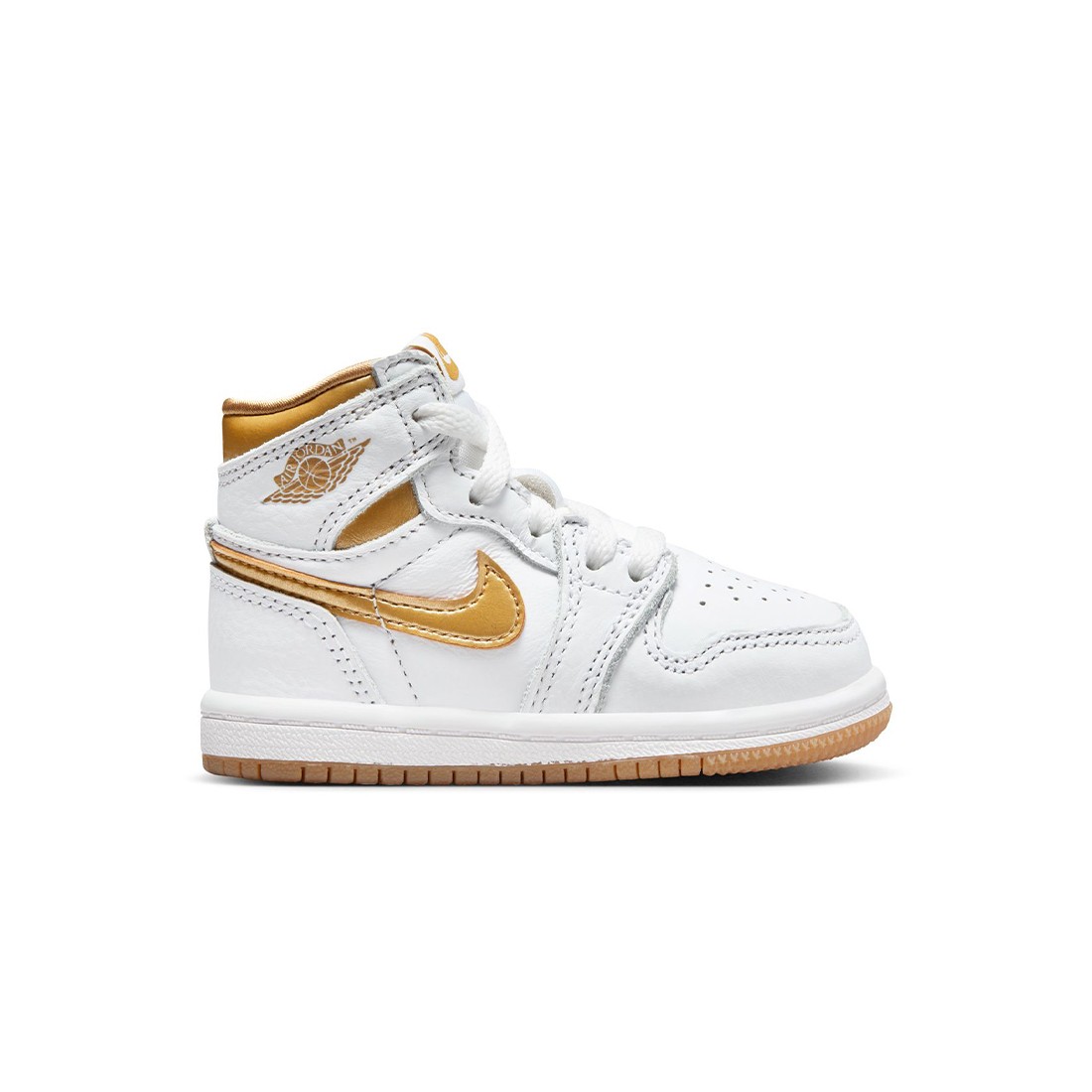 Jordan Toddlers 1 Retro High OG (white / metallic gold-gum light brown)