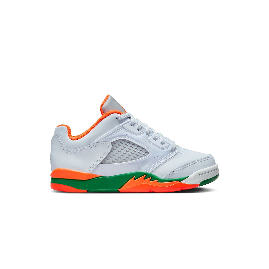 Jordan Little Kids 5 RETRO LOW (PS) (football grey / brilliant ornge-pine green)