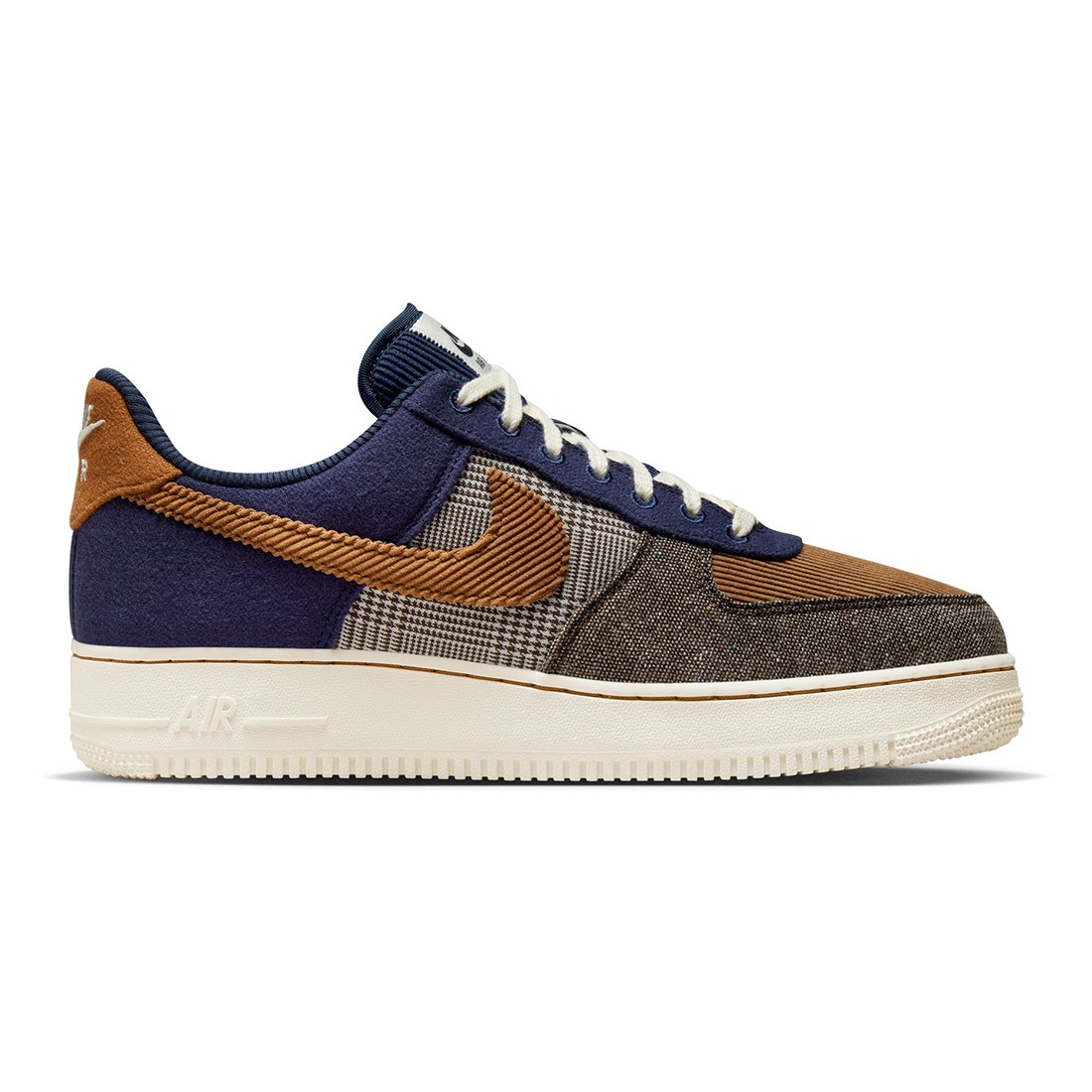 nike BLUE Men Air Force 1 '07 Prm (midnight navy / ale brown-pale ivory)