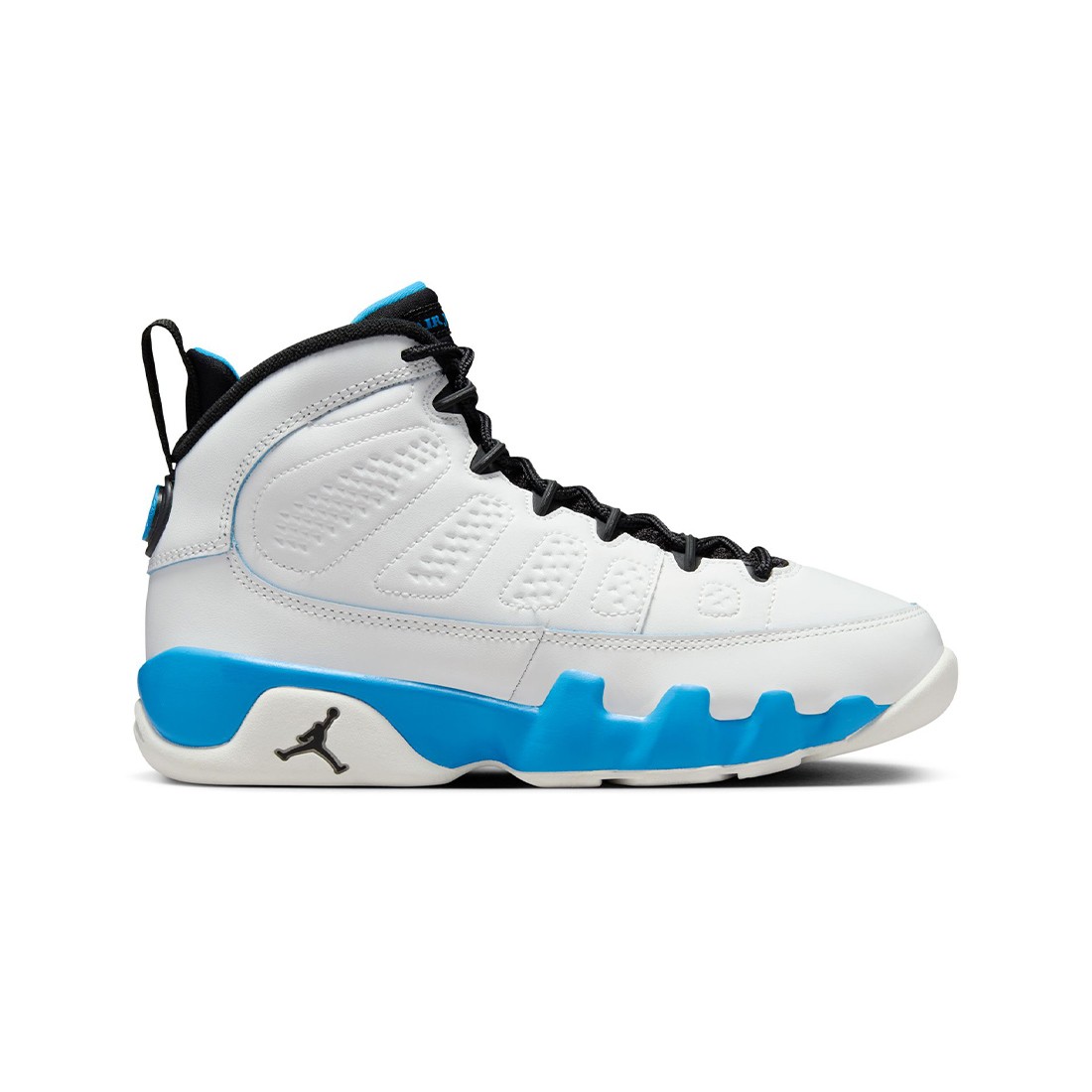 AIR Black jordan 9 RETRO (GS) Big Kids (summit white / black-dk powder blue)