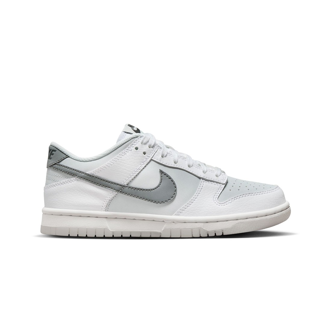 nike works Big Kids Dunk Low Gs (white / smoke grey-pure platinum)