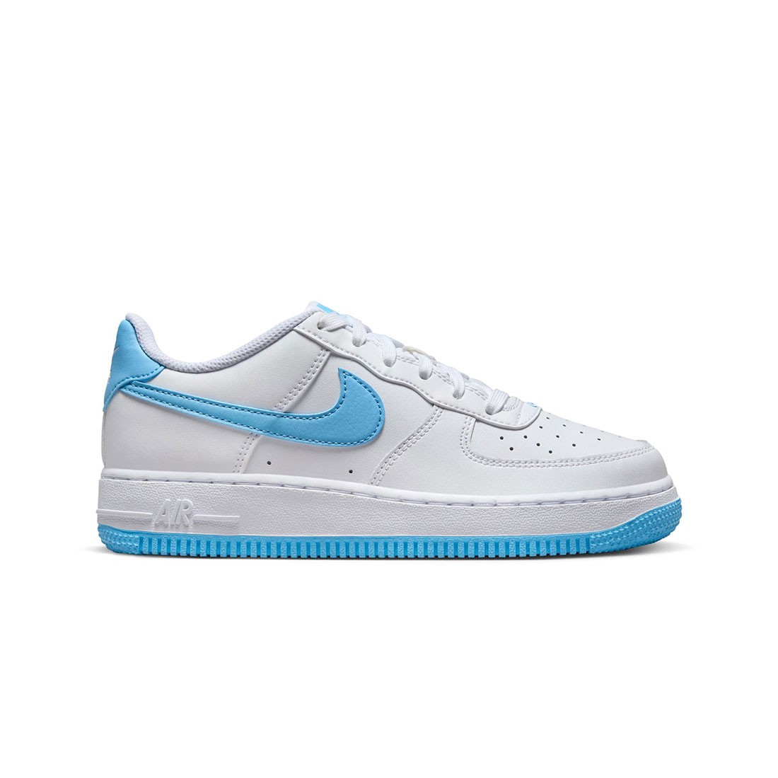 Nike Big Kids Air Force 1 white aquarius blue white