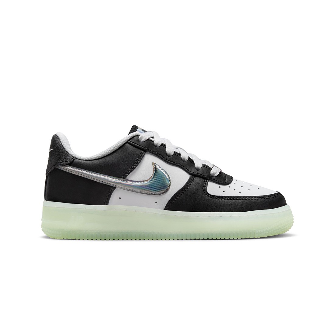 Nike Big Kids Air Force 1 Lv8 (Gs) (white / black-vapor green)