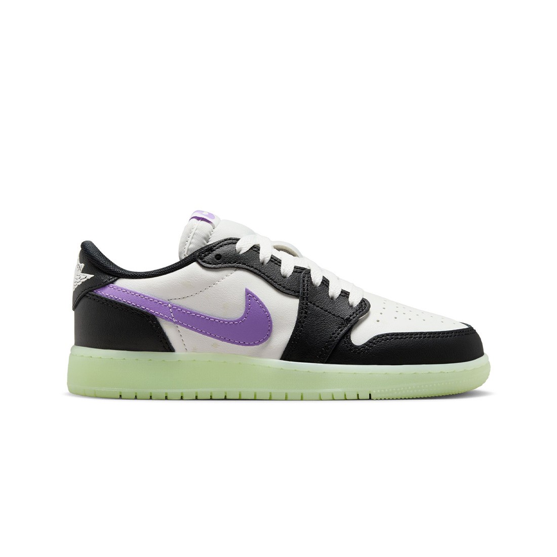 AIR JORDAN 1 RETRO LOW OG Big Kids (GS) (black / black raspberry-volt tint)