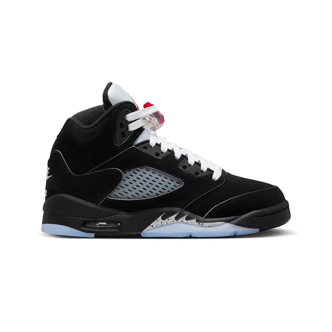 AIR JORDAN 5 RETRO OG Big Kids (GS) (black / white-metallic silver-fire red)