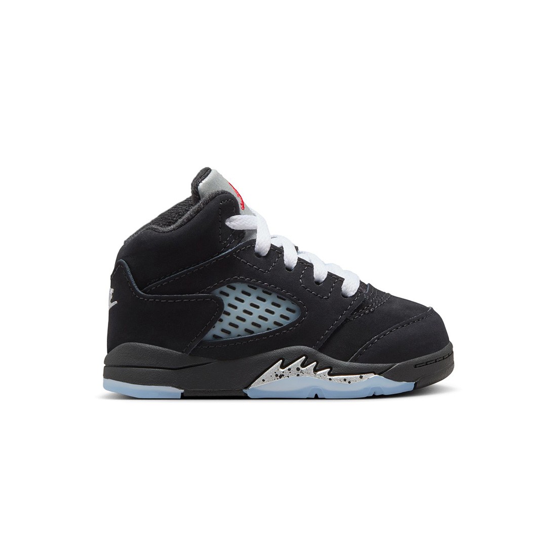 Jordan Toddlers 5 RETRO OG (TD) (black / white-metallic silver-fire red)