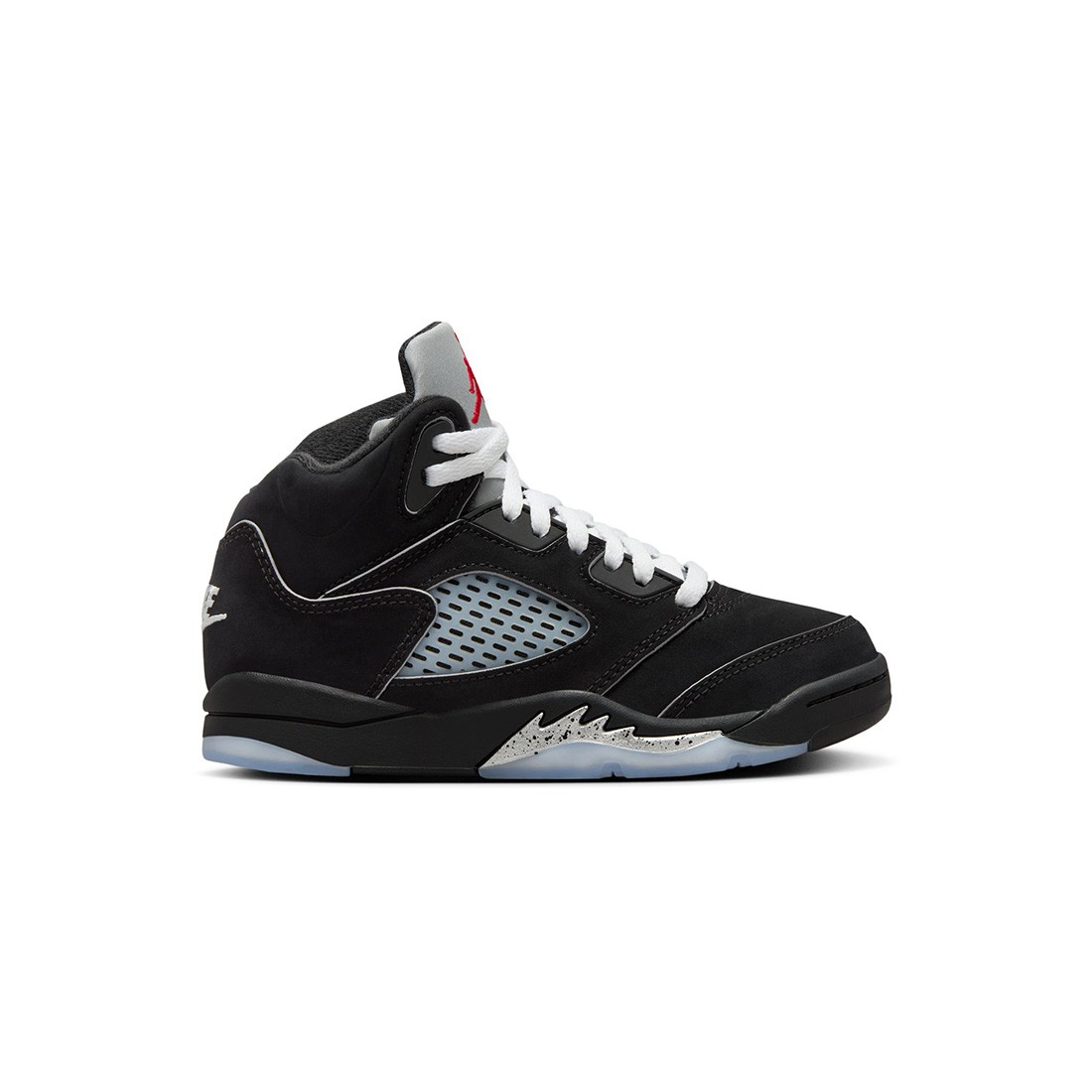 Jordan Little Kids 5 RETRO OG (PS) (black / white-metallic silver-fire red)