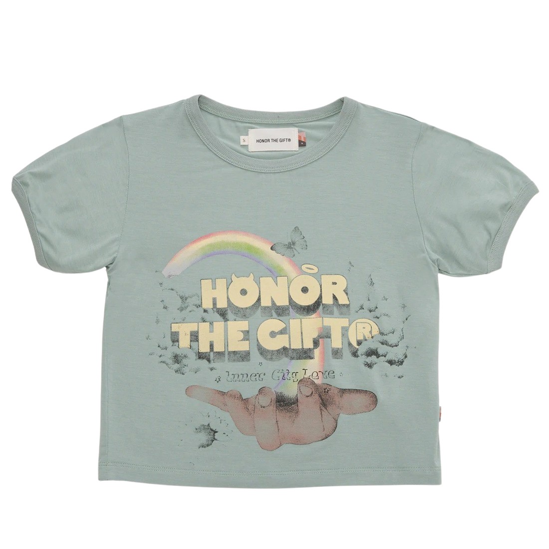 Honor The Gift Women Palms Tee (green / sage)