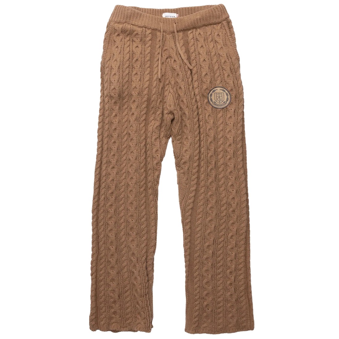 Honor The Gift Men Cable Knit Pants brown tan