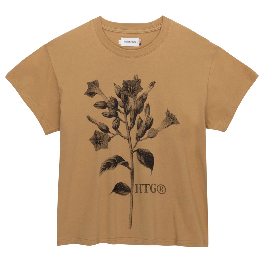 Honor The Gift Women Tobacco Flower Short Sleeve Tee (tan)