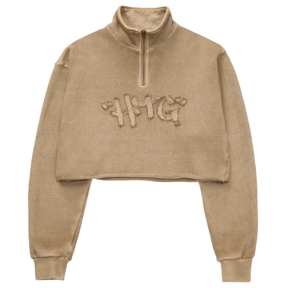 Honor The Gift Women Cropped Qtr Zip (sand)