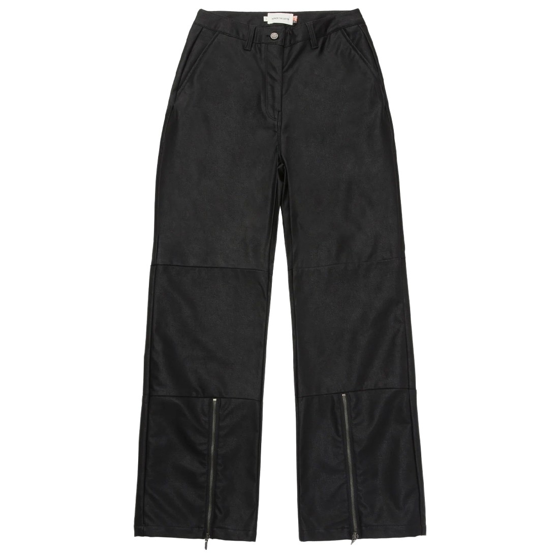 Buy FableStreet Black High Waist Side Zipper Turn Up Trousers online