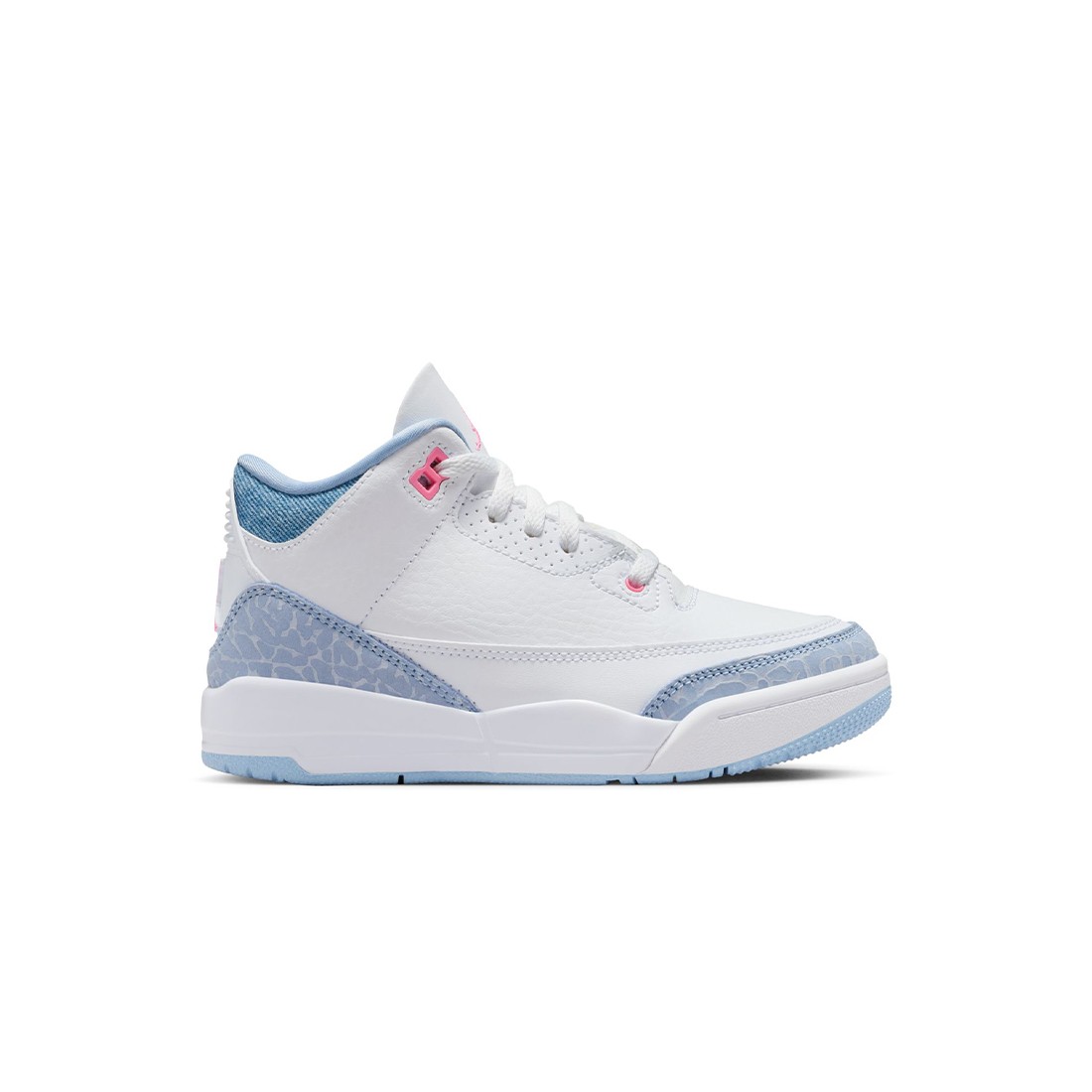 Jordan Little Kids 3 RETRO (PS) (white / pink glow-cobalt bliss)