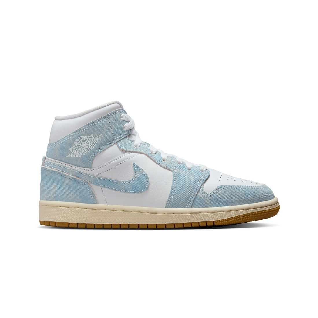 Air Jordan 1 Mid SE Women (white / worn blue-sail-gum light brown)