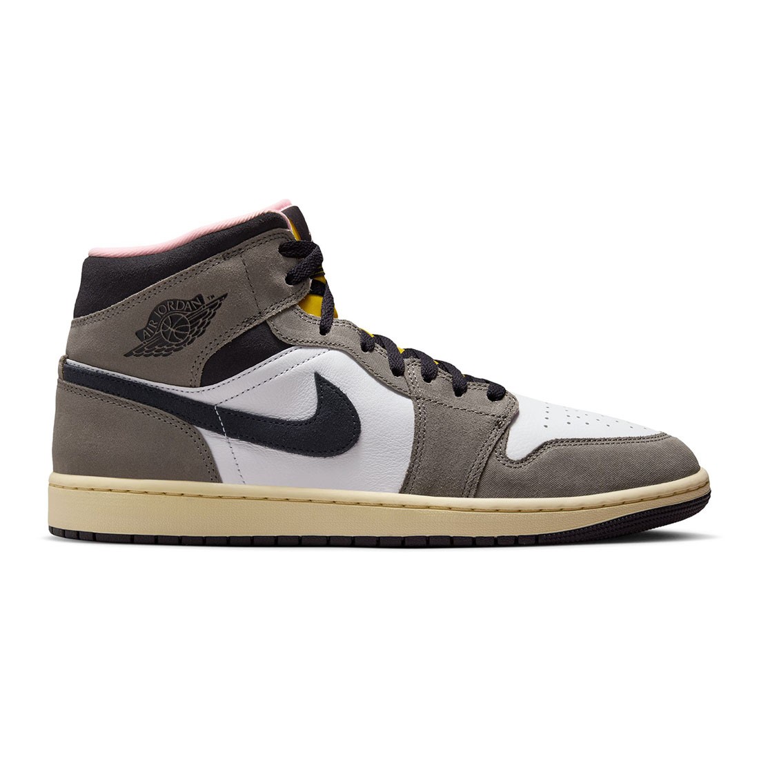 Air Jordan 1 Mid SE Men (white / oil grey-cave stone-dark sulfur)