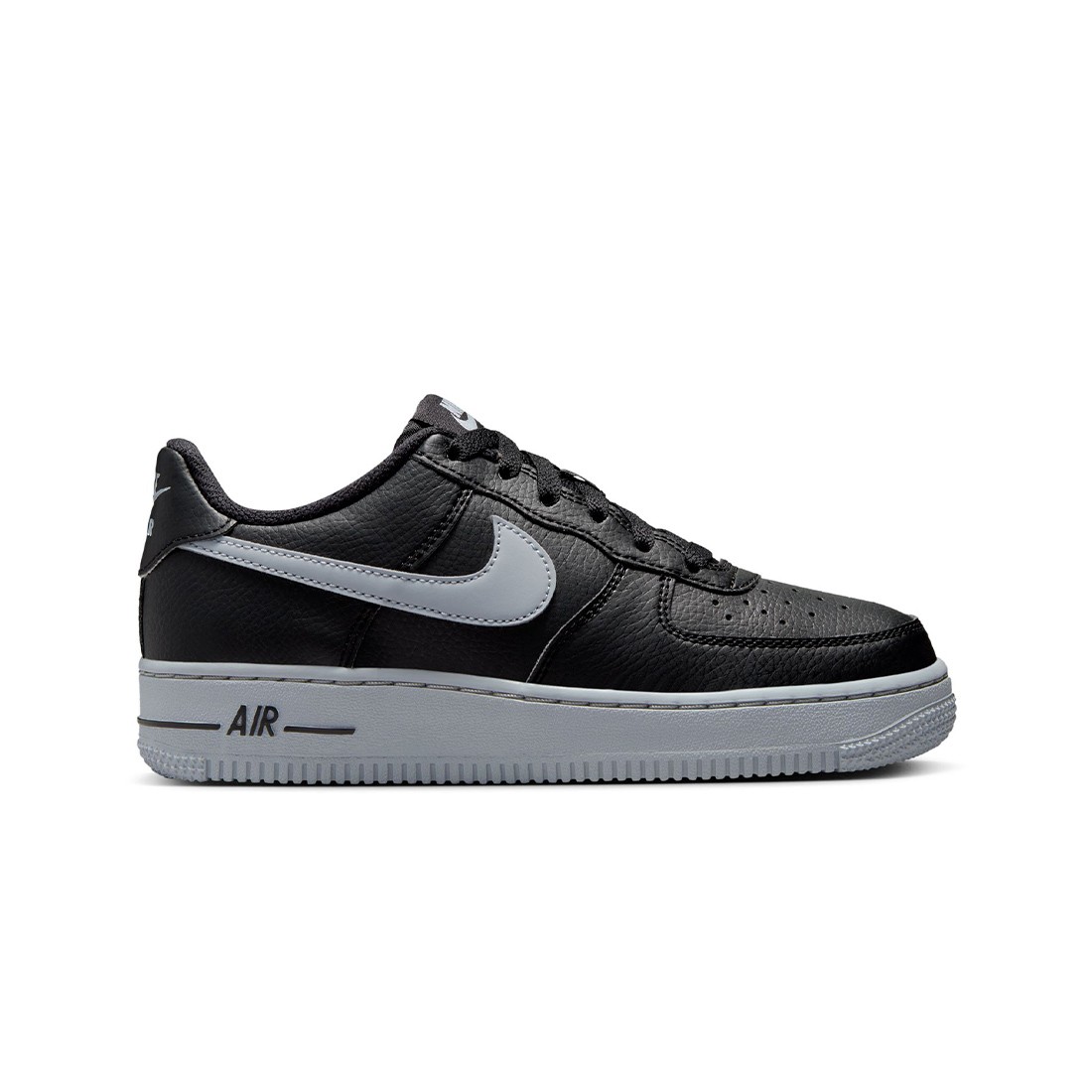 Nike Big Kids Air Force 1 Gs (black / wolf grey)