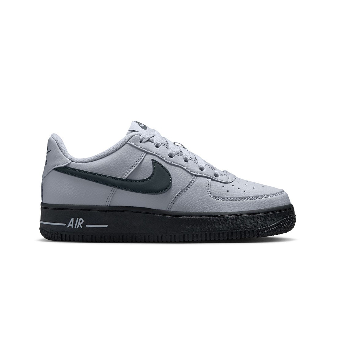 Nike Big Kids Air Force 1 Gs (wolf grey / dk smoke grey)