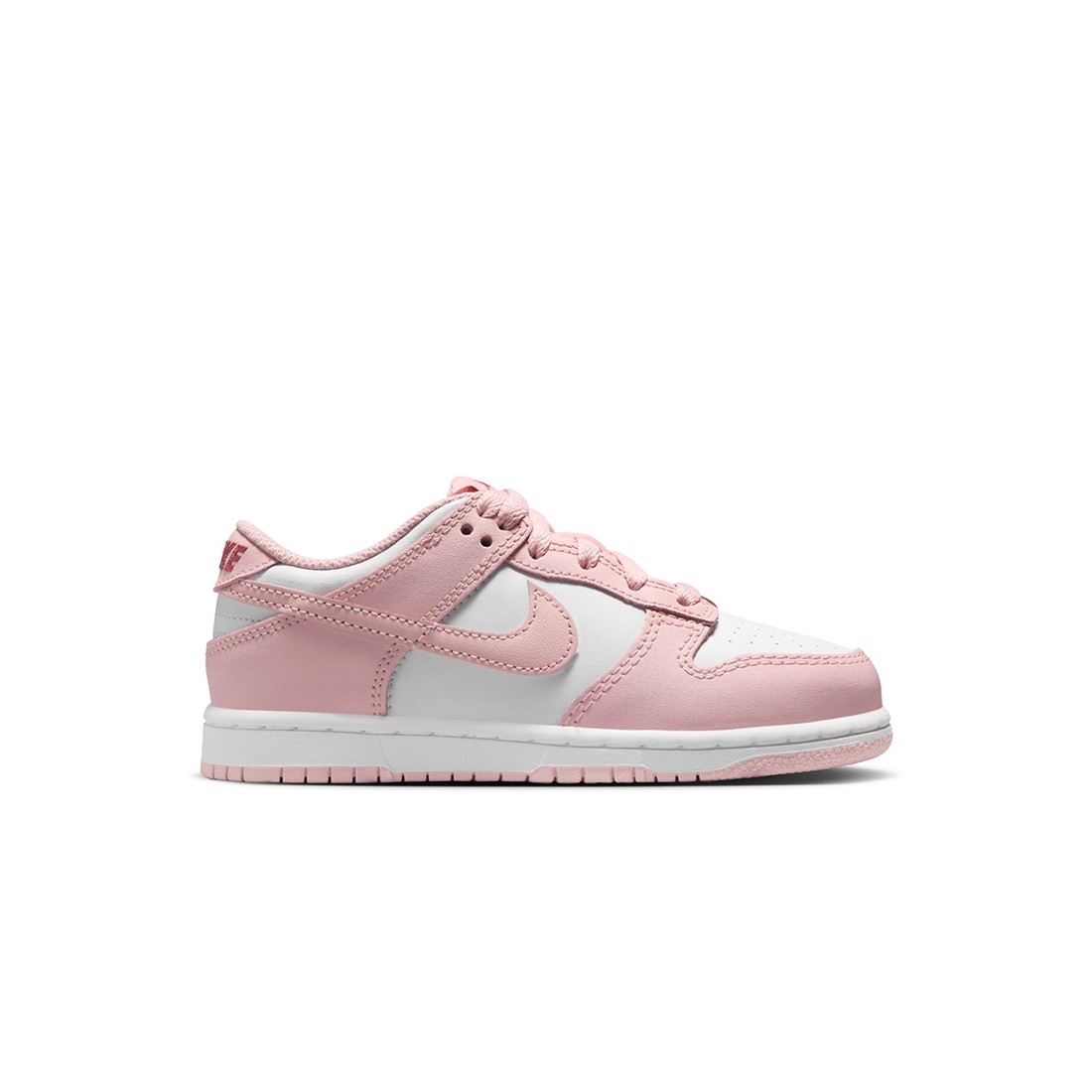 Nike Little Kids Dunk Low Bp (white / pink glaze-pomegranate)