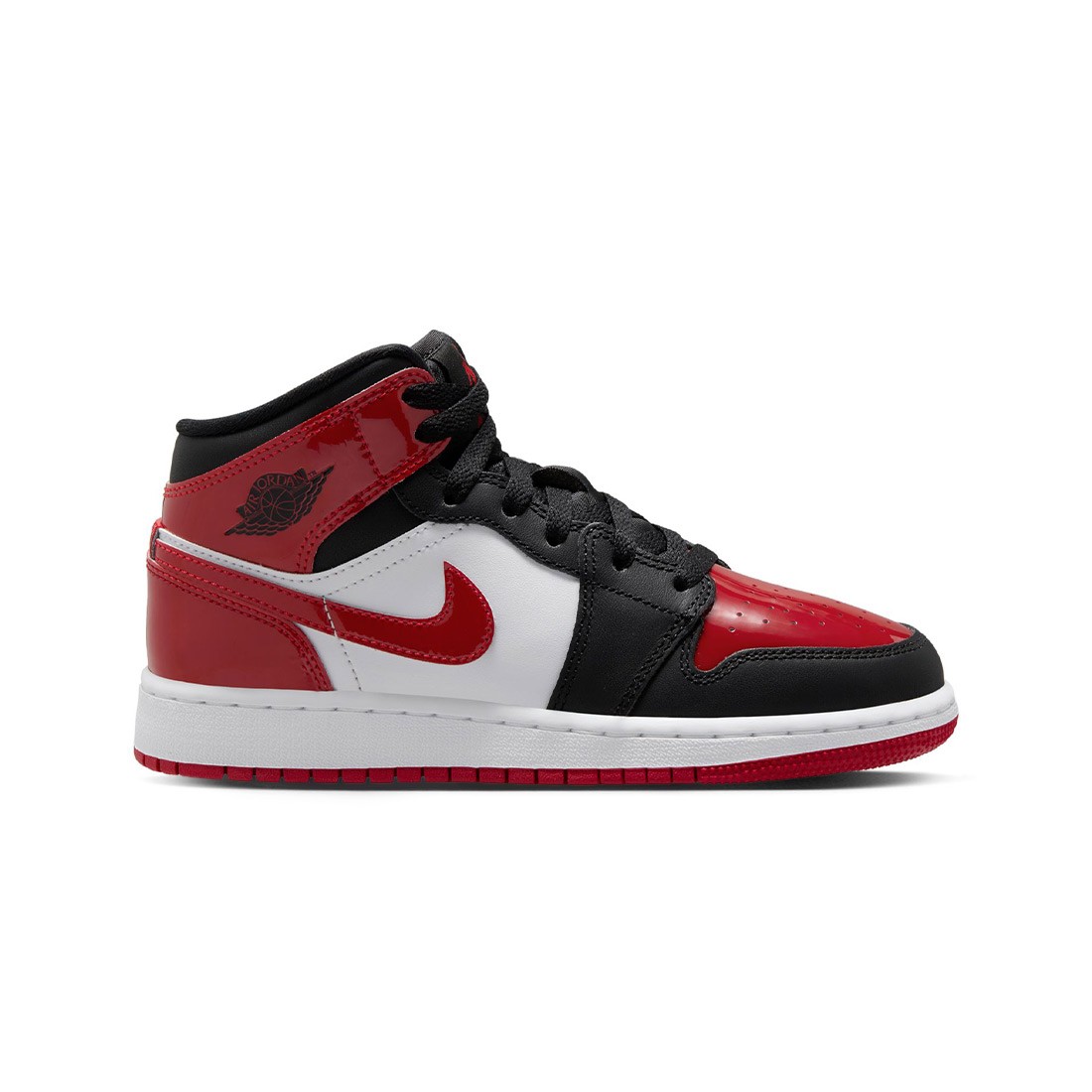 AIR JORDAN 1 MID SE Big Kids (GS) (black / varsity red-white)