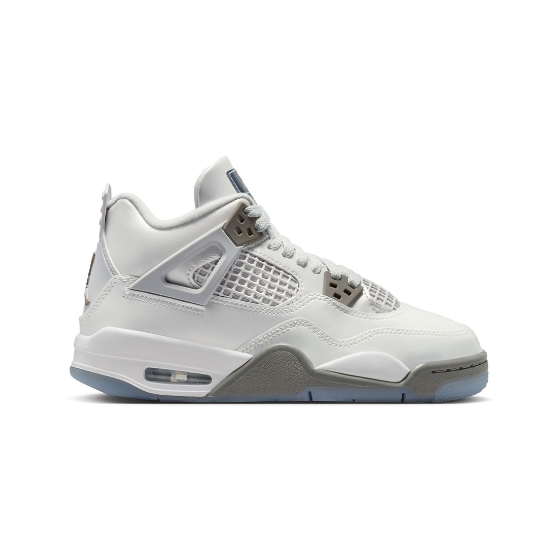 AIR JORDAN 4 RETRO Big Kids (GS) (photon dust / blue chill-flat pewter-white)