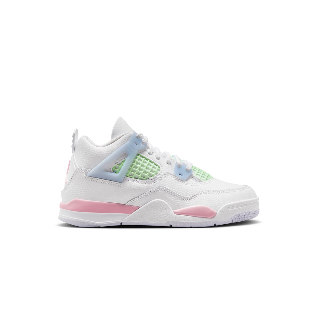 Jordan Little Kids 4 Retro (white / med soft pink-half blue)