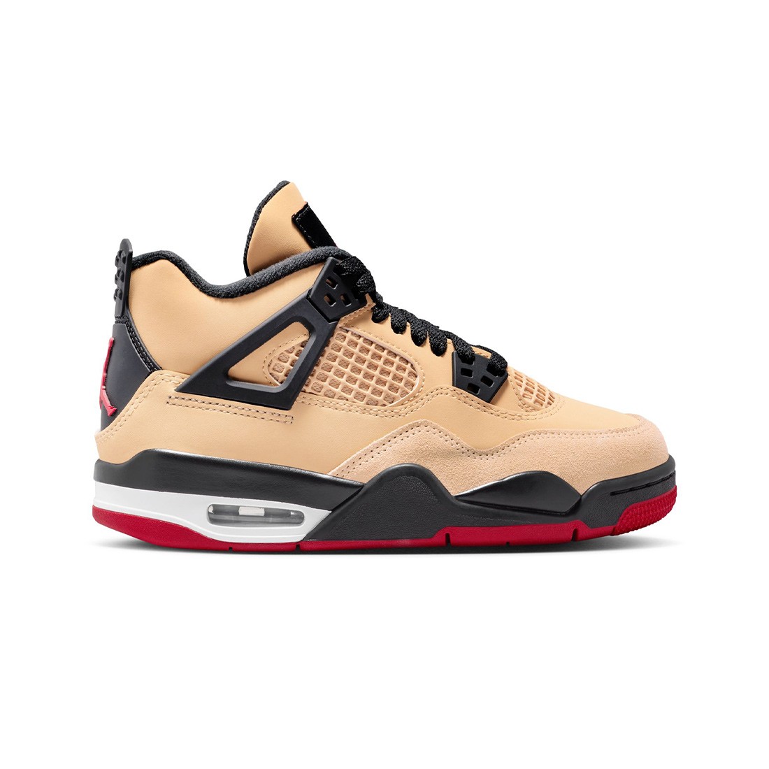 AIR JORDAN 4 RETRO Big Kids (GS) (sesame / fire red-black-white)